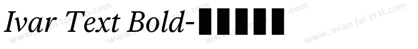 Ivar Text Bold字体转换